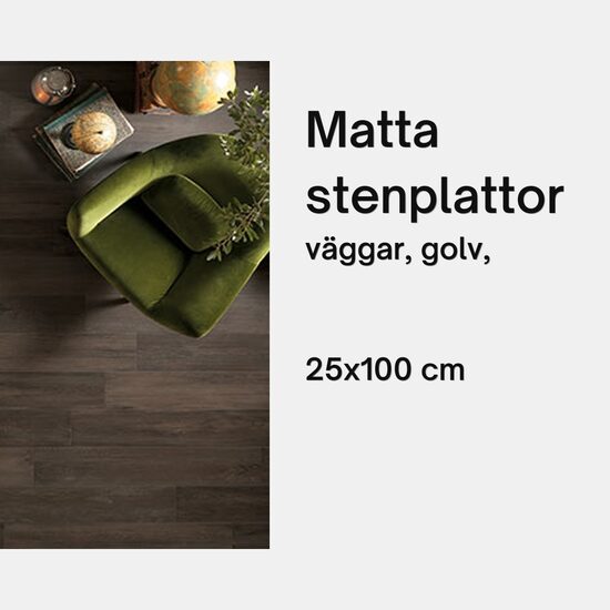 Matta stenplattor – väggar, golv 25x100 cm